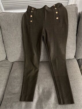 Ann Taylor Brown Tweed-Look Trousers